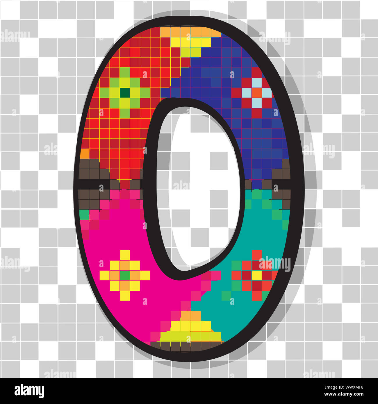 0 Figure High Resolution Stock Photography And Images Alamy https www alamy com funny fat 0 figure decorated with abstract ethno pixel art model over neutral mosaic image274108780 html