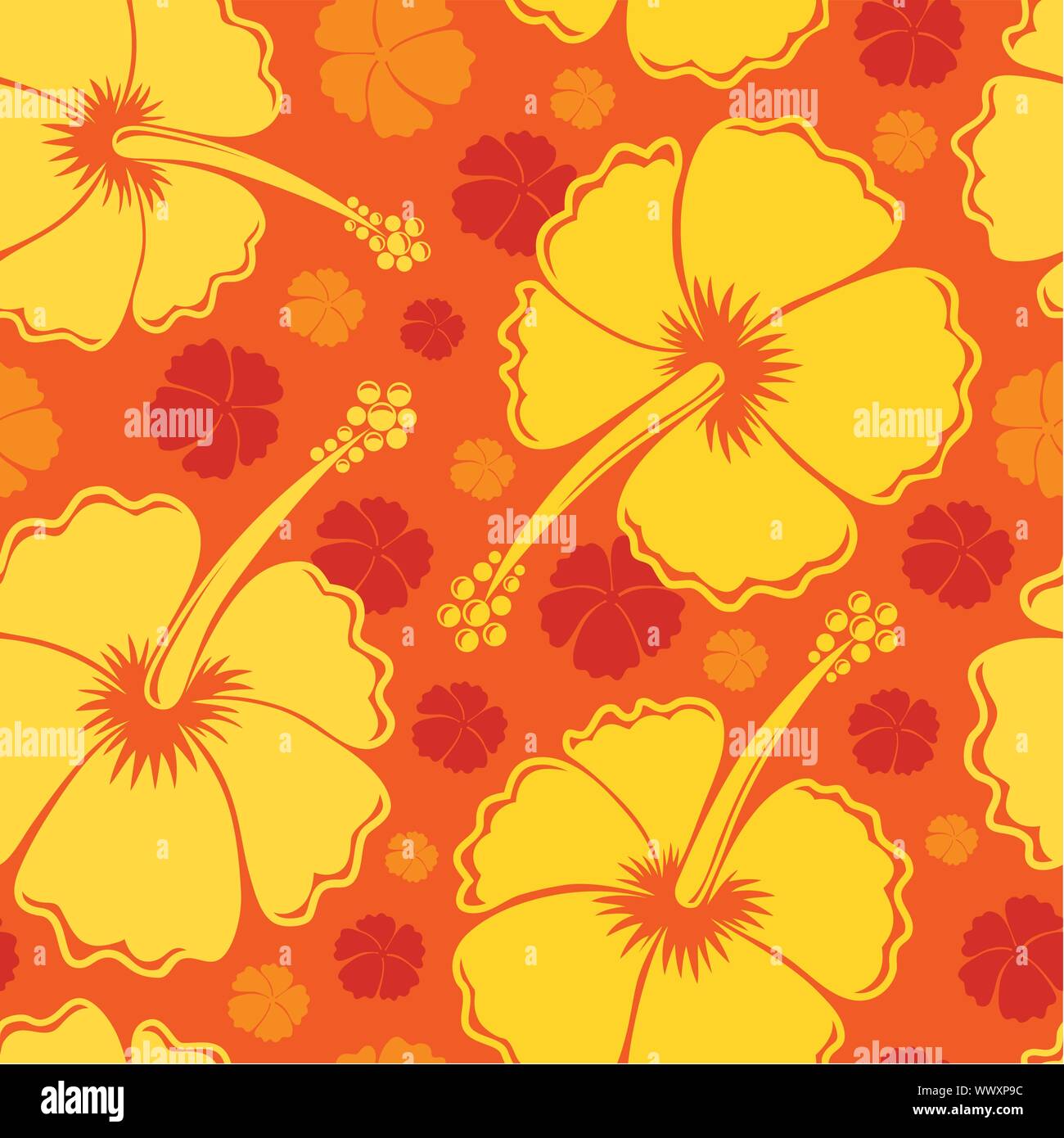 Hibiscus seamless background 2 Stock Vector Image & Art - Alamy