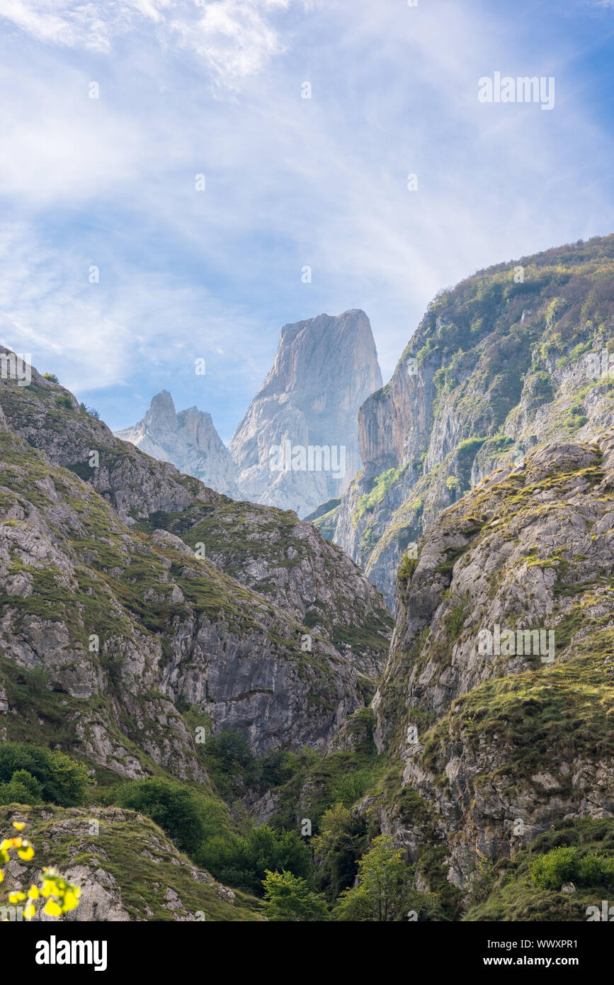 The famous mountain Naranjo de Bulnes in the Picos de Europa Stock