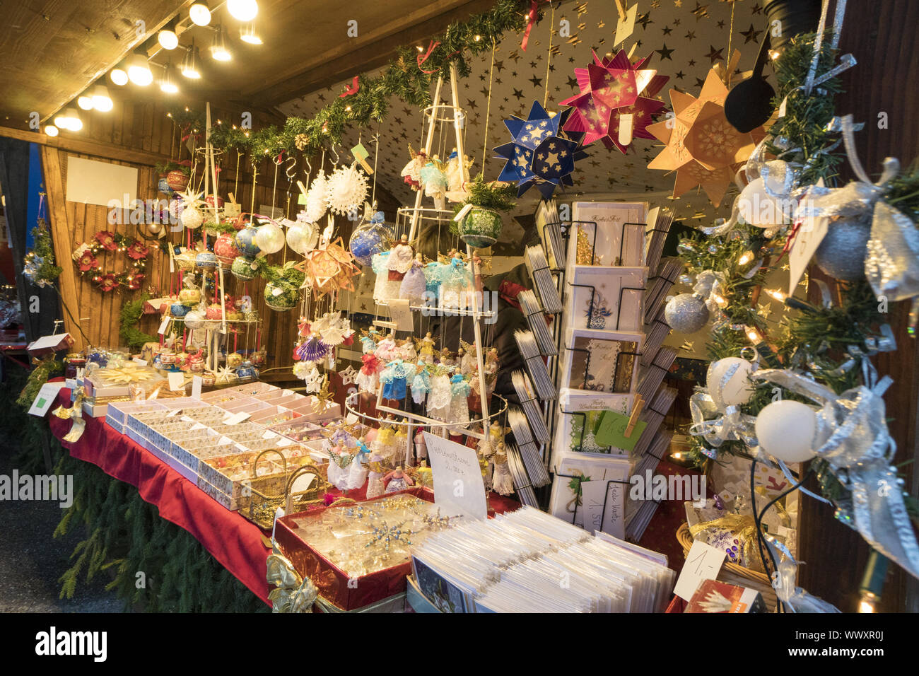 Romantic Christmas Market in Bad Wörishofen, Bavaria Stock Photo