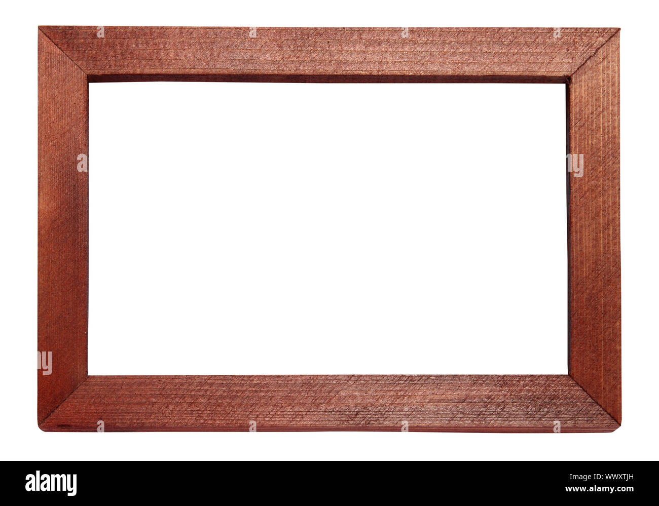Wooden photo frame isolated on white background Stock Photo - Alamy
