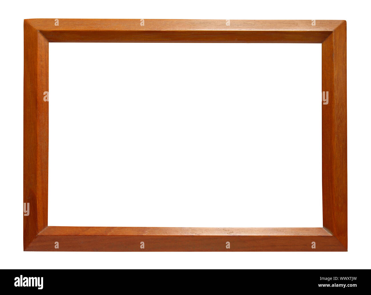 Wooden photo frame isolated on white background Stock Photo - Alamy