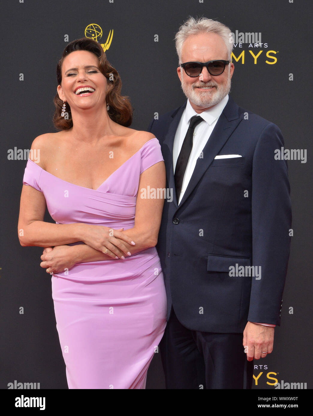 Los Angeles, USA . 15th Sep, 2019. Actress Amy Landecker and her 