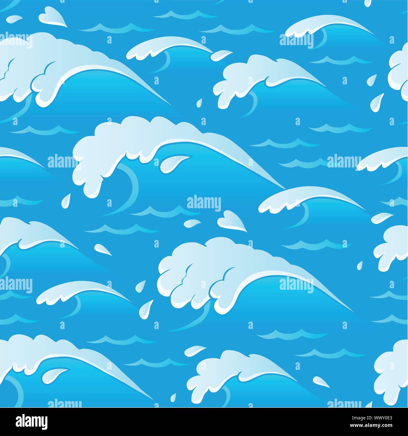 Waves theme seamless background 1 Stock Vector