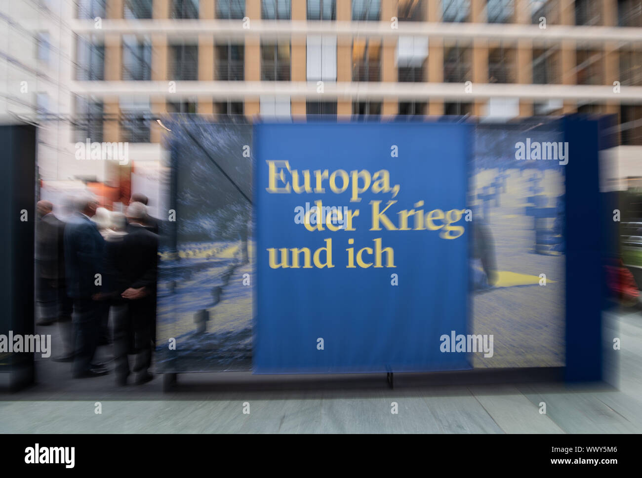 Berlin, Germany. 16th Sep, 2019. Opening of the exhibition 'Europe of War and Me' on the occasion of the 100th anniversary of the Volksbund Deutsche Kriegsgräberfürsorge (German War Graves Commission) in the Lichthof of the Federal Foreign Office Photo: Tom Weller/dpa Credit: dpa picture alliance/Alamy Live News Stock Photo