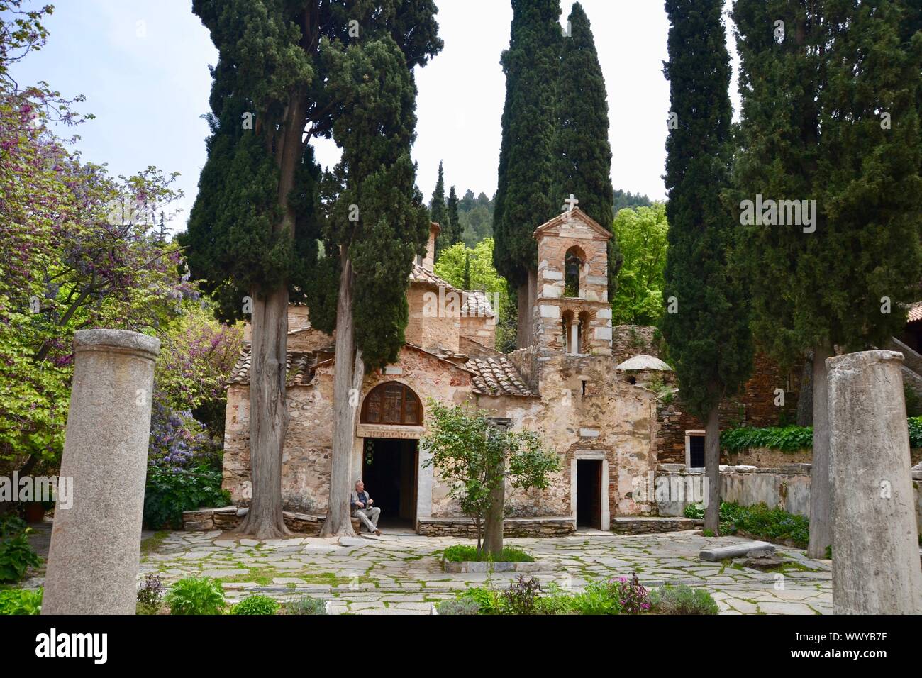 Athens Monastery Kaisariani Monastery, Athens Stock Photo - Alamy