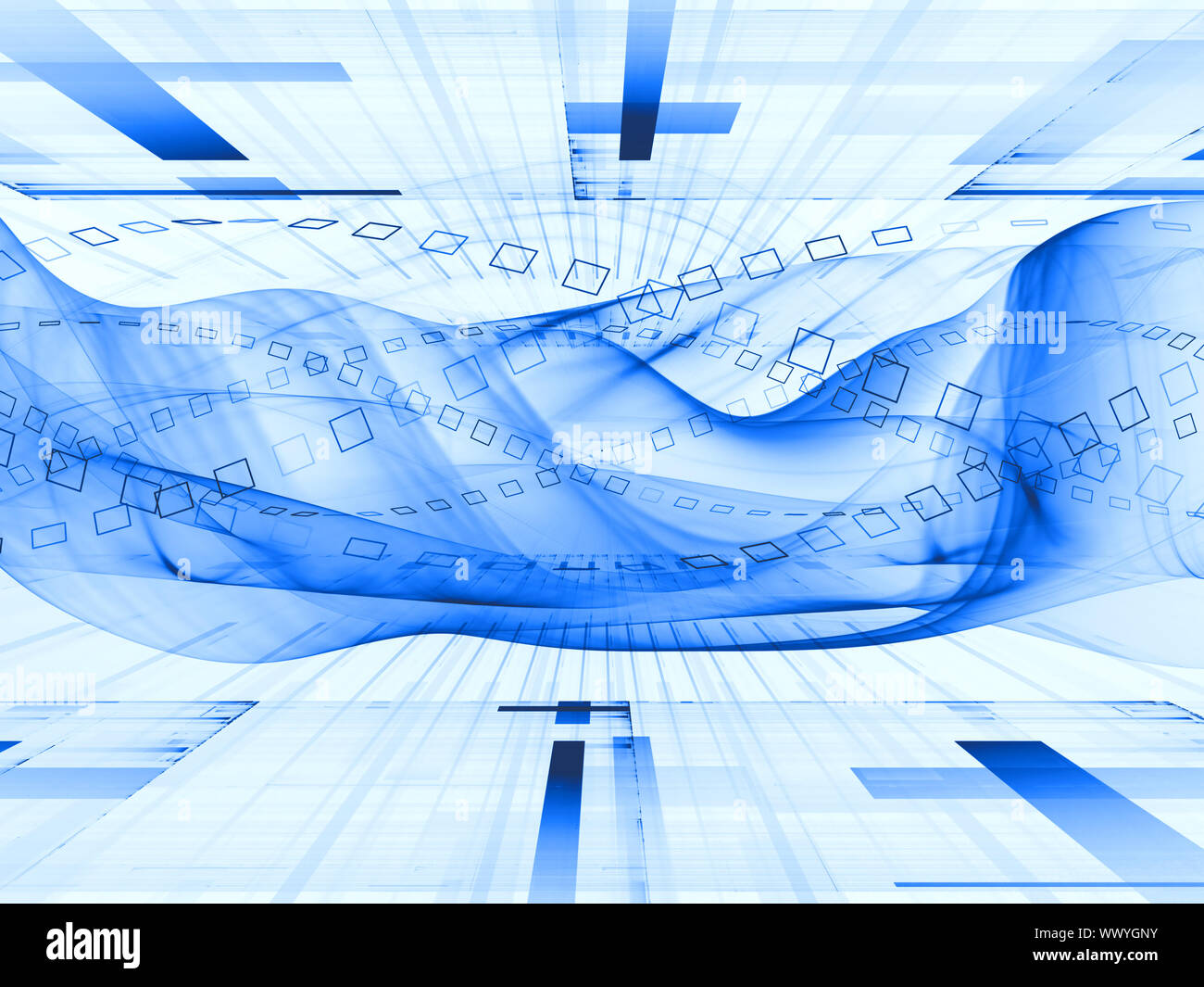 Abstract composition of abstract sine waves and design elements ...