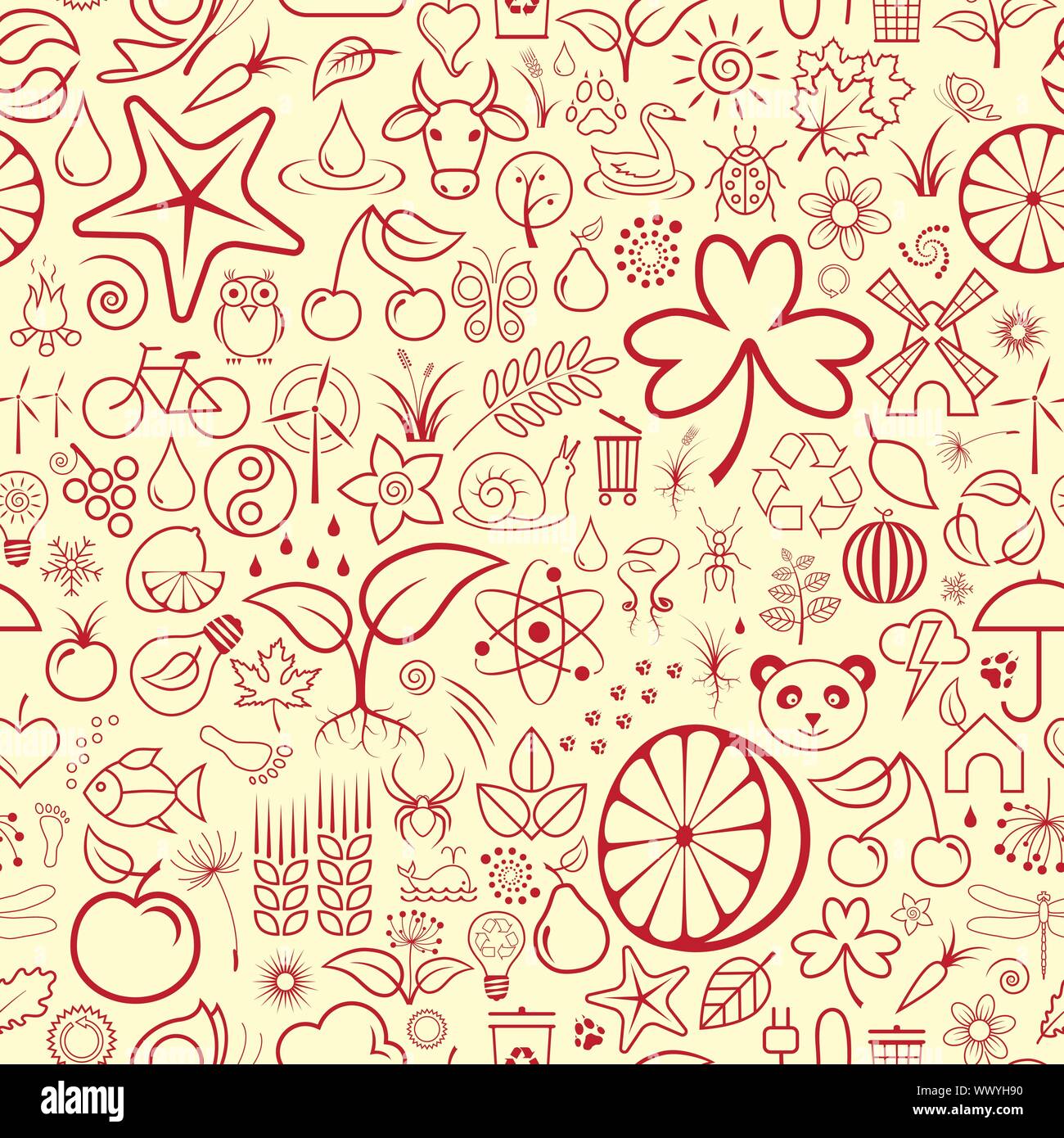 Nature Seamless Wallpaper Stock Vector Image & Art - Alamy