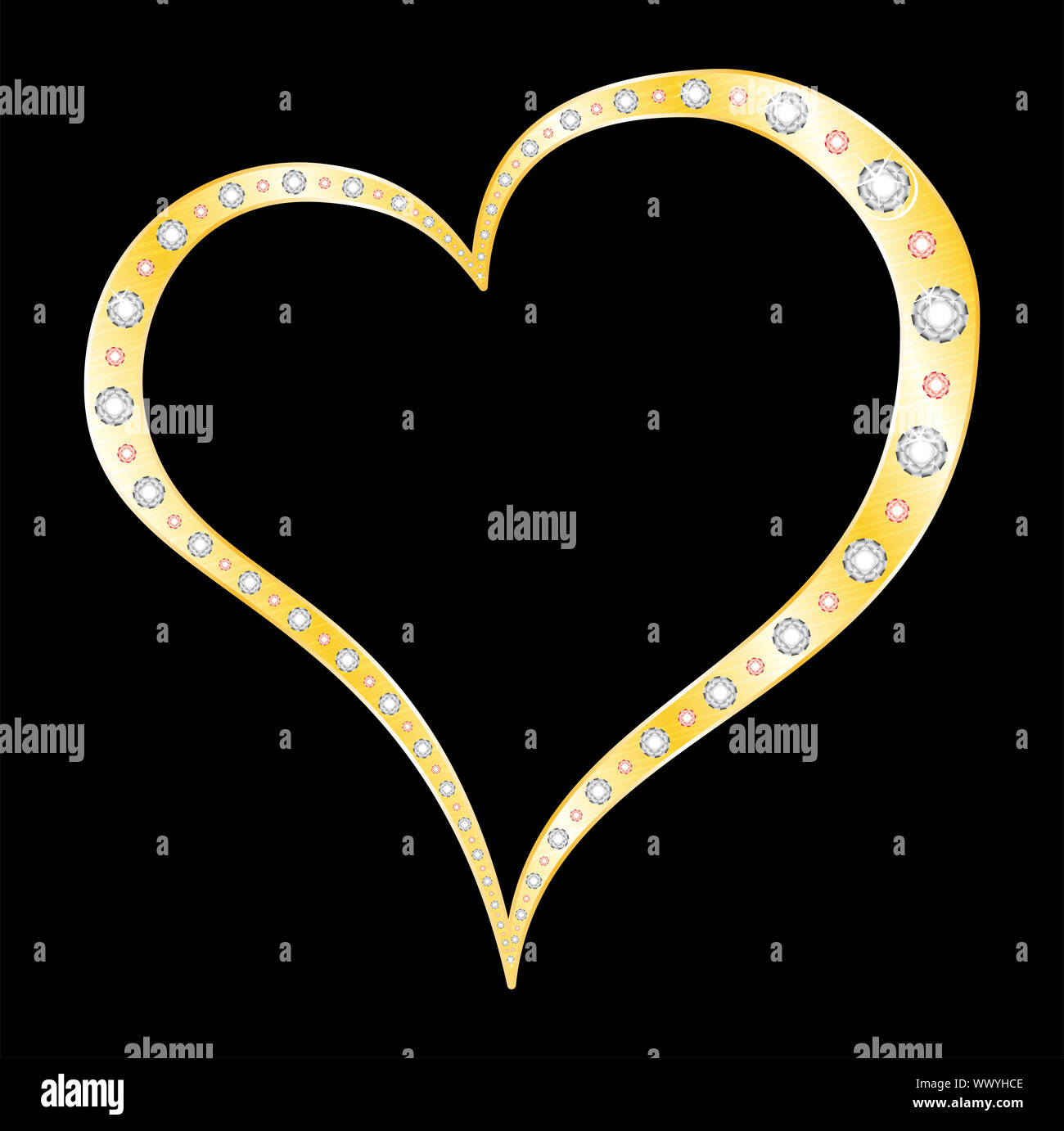 Heart made of gold Stock Photo Alamy