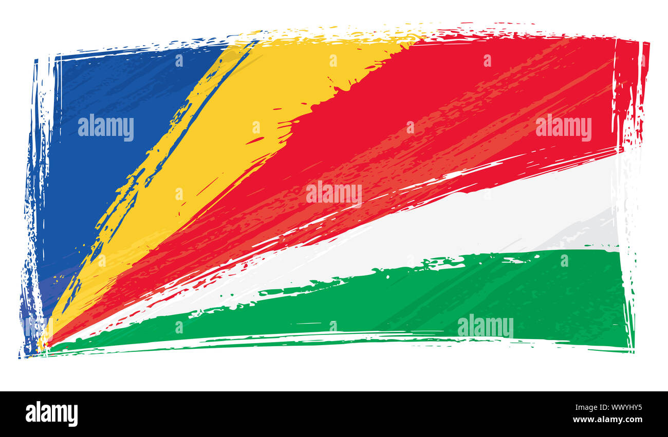 Grunge Seychelles flag Stock Photo