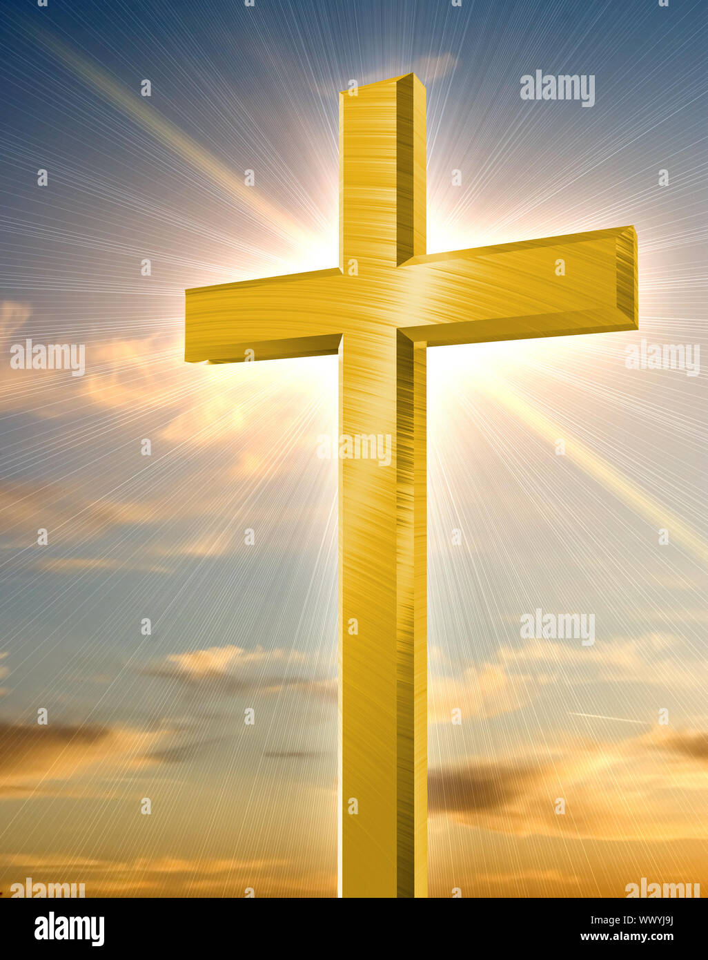 Shining cross jesus hi-res stock photography and images - Alamy