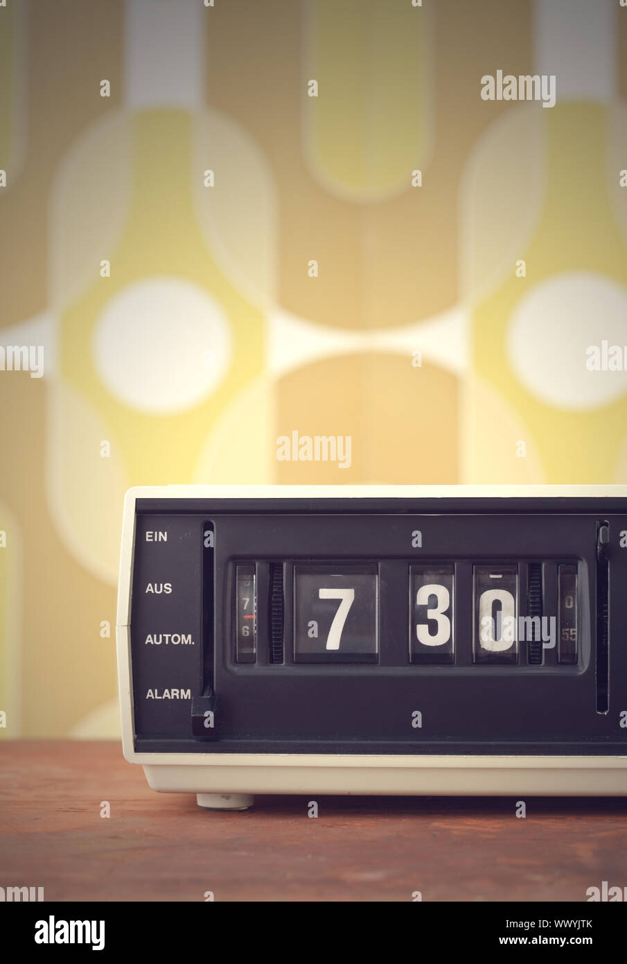 Wake Up Vintage Alarm Clock Radio Stock Photo Alamy