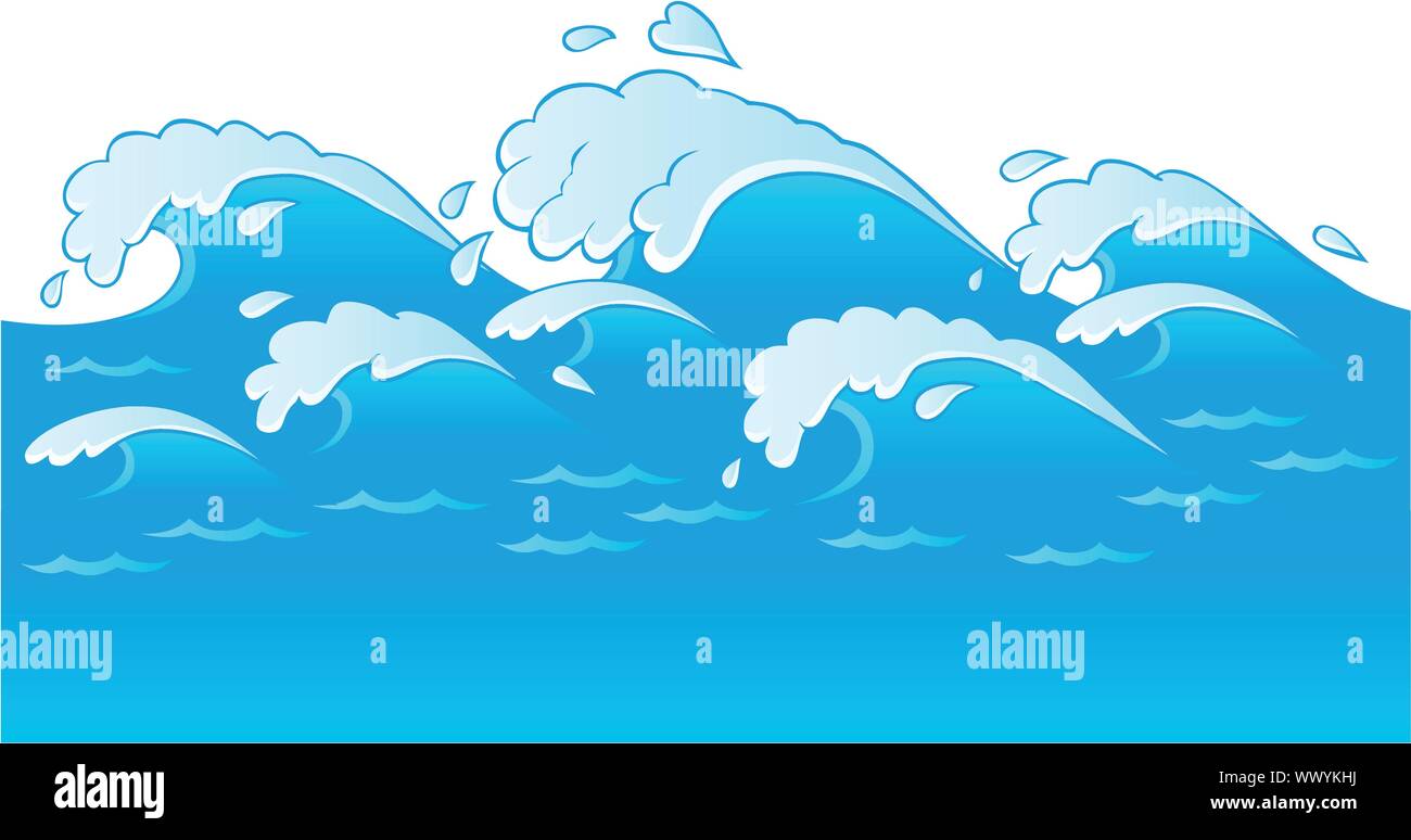Waves theme image 3 Stock Vector