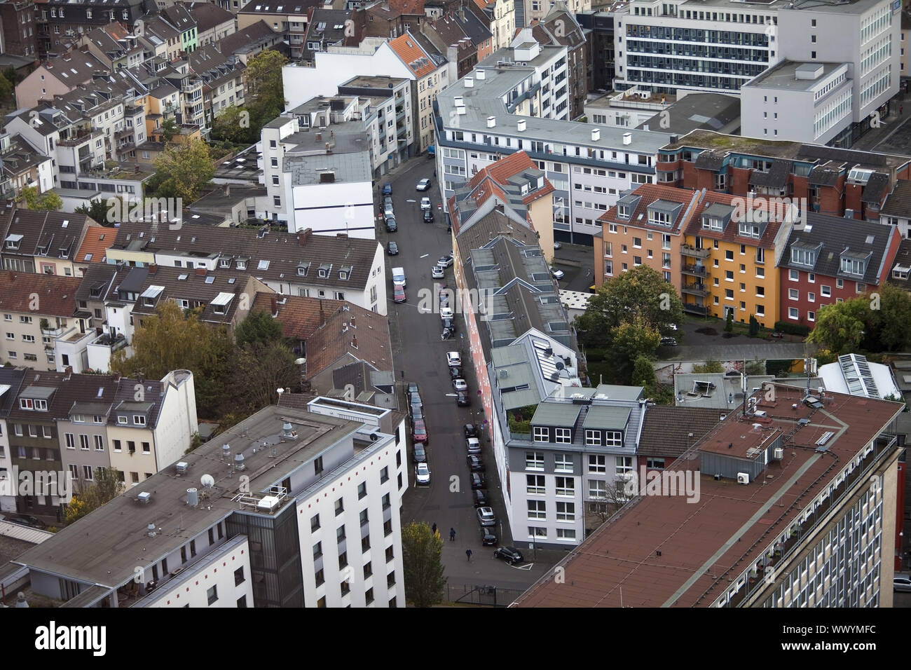 aerial view of district Duetz, Cologne, Rhineland, North Rhine-Westphalia, Germany, Europe Stock Photo