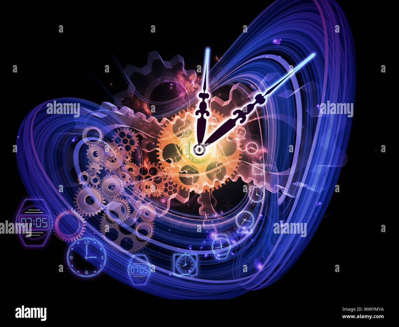 Artistic background for use with projects on scheduling, temporal and ...