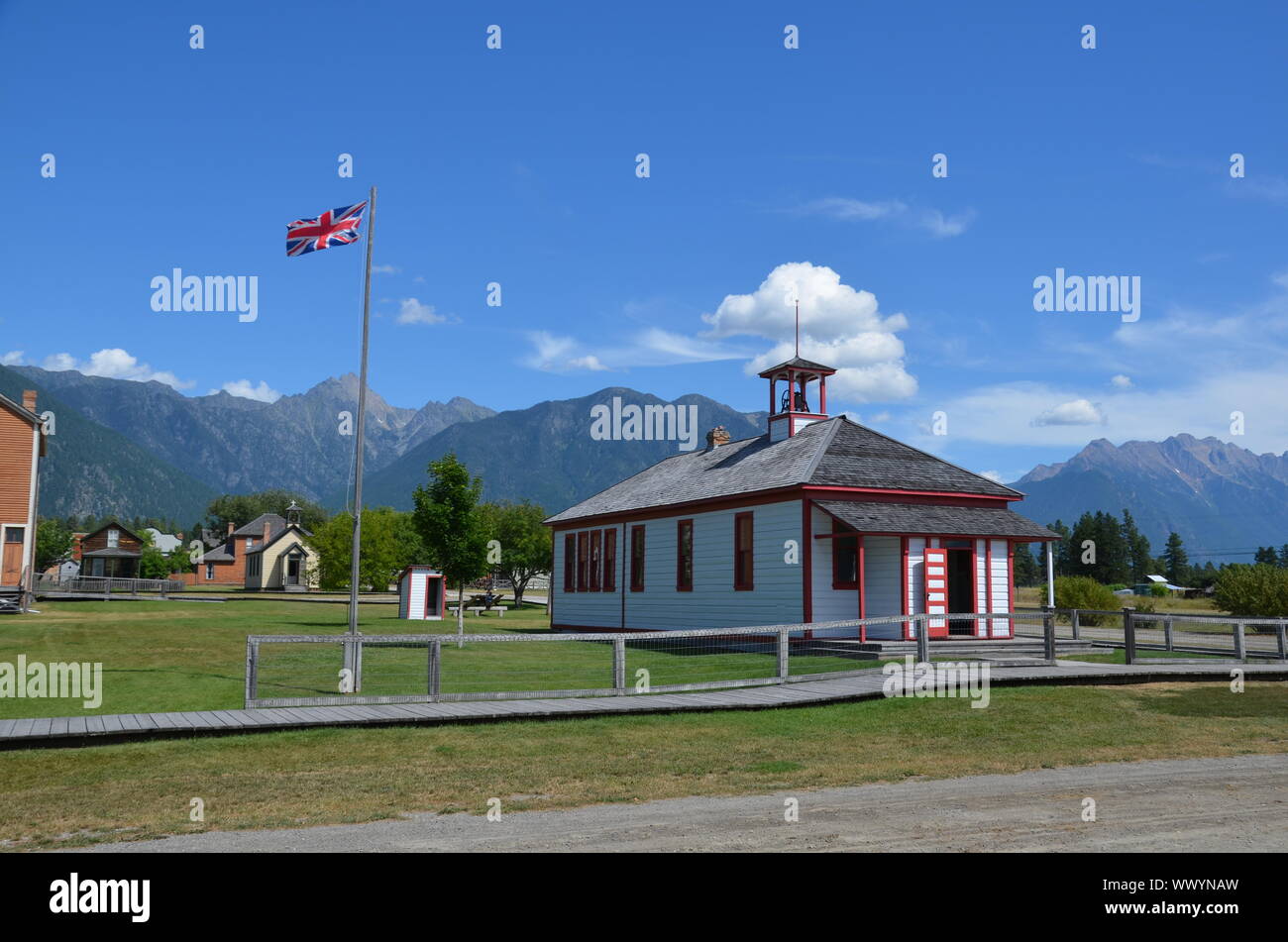 Fort Steele, old school house Stock Photo Alamy