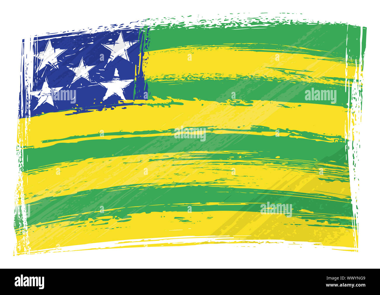 Grunge Goias flag Stock Photo