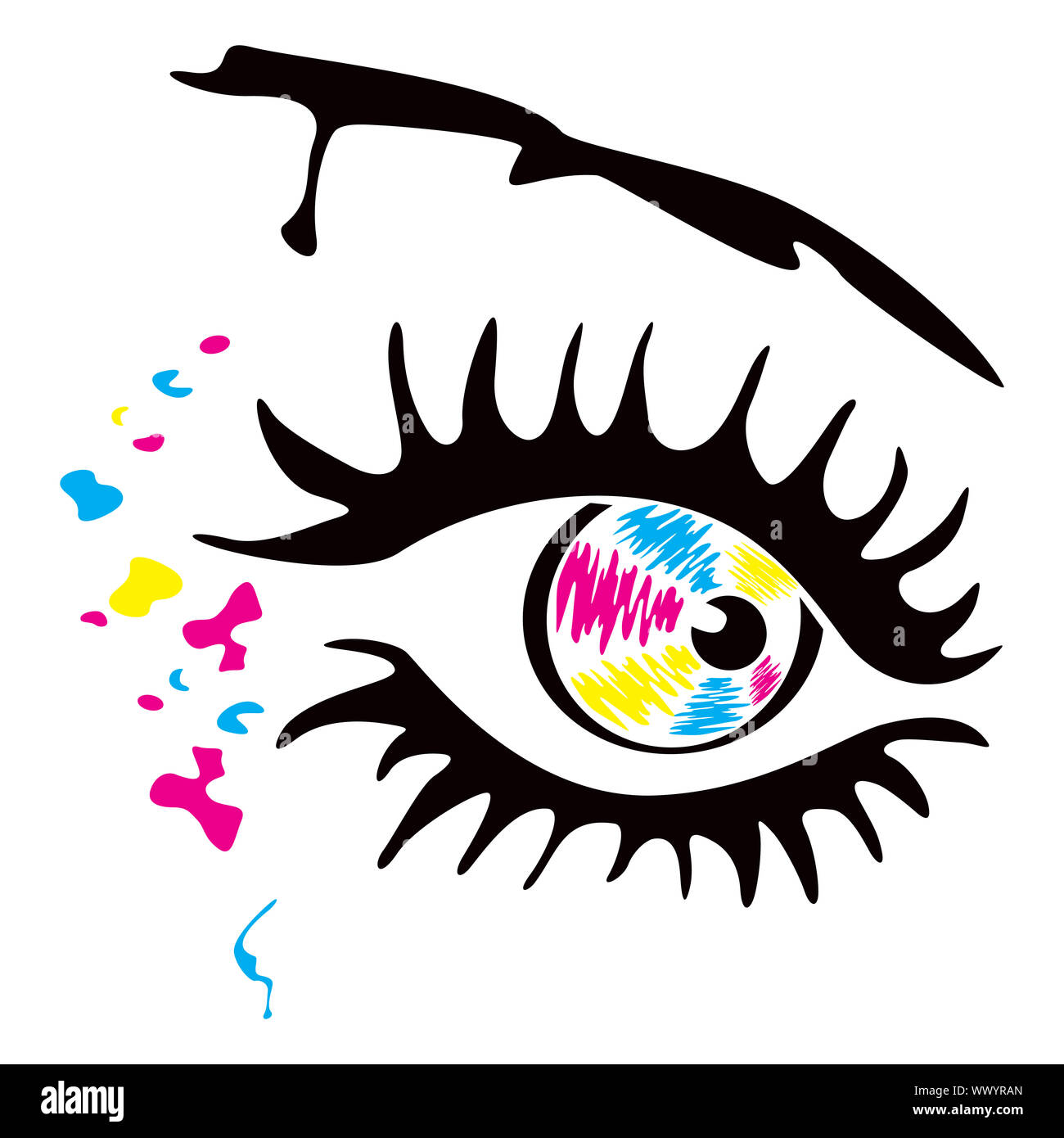 Printer eye Stock Photo