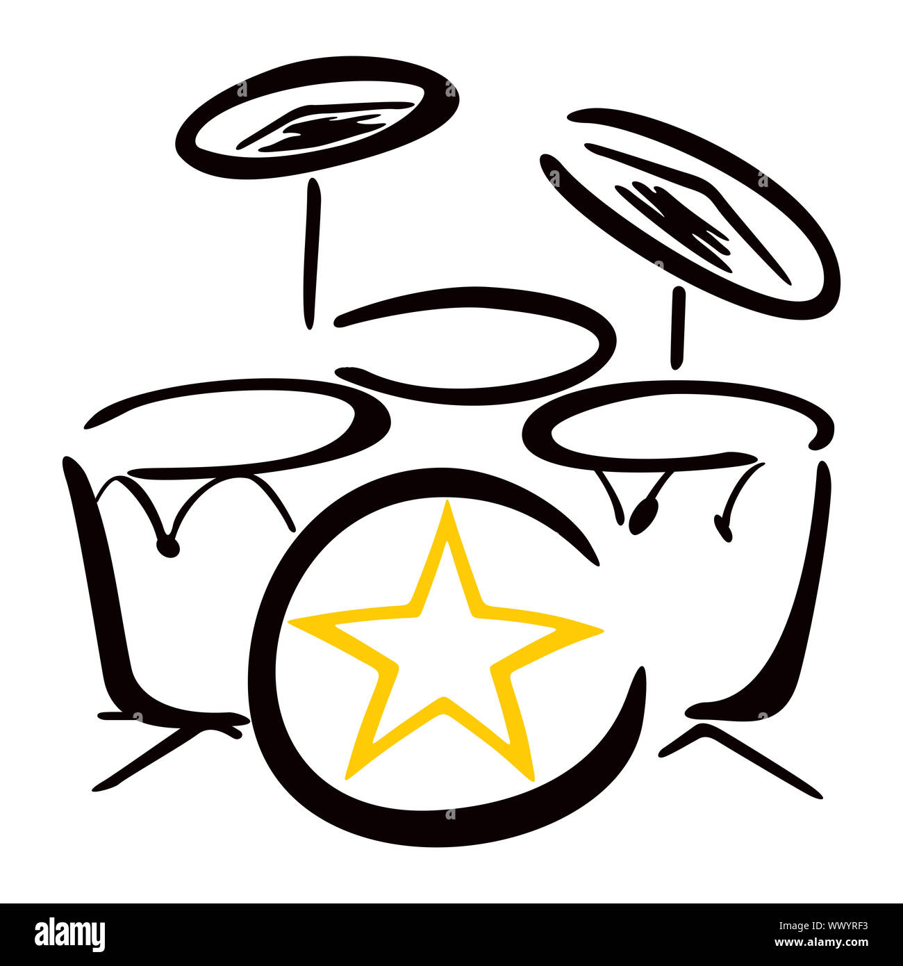 Set for drummer Stock Photo Alamy