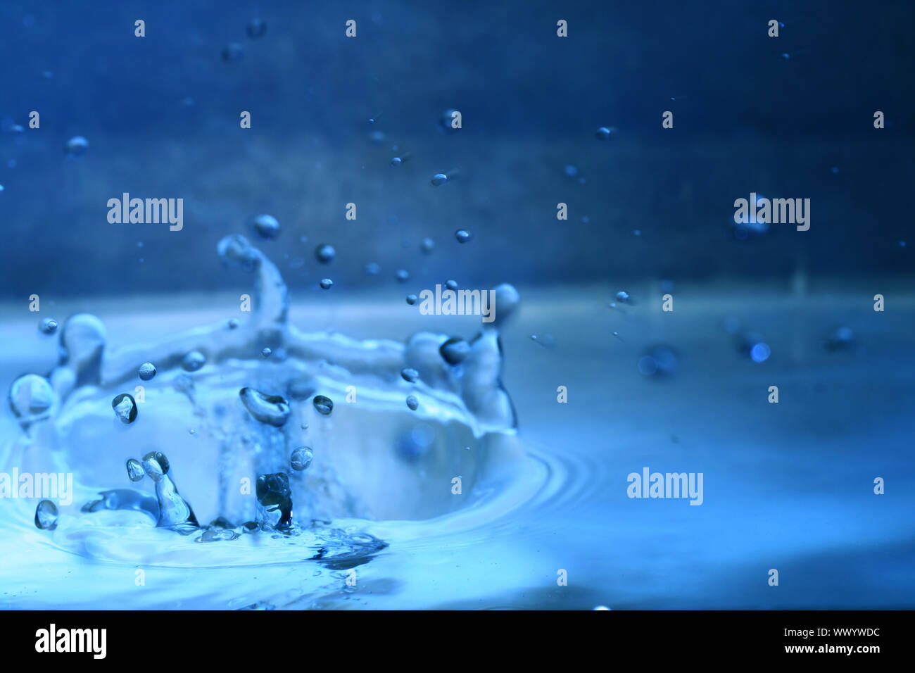 blue water splash macro close up Stock Photo - Alamy