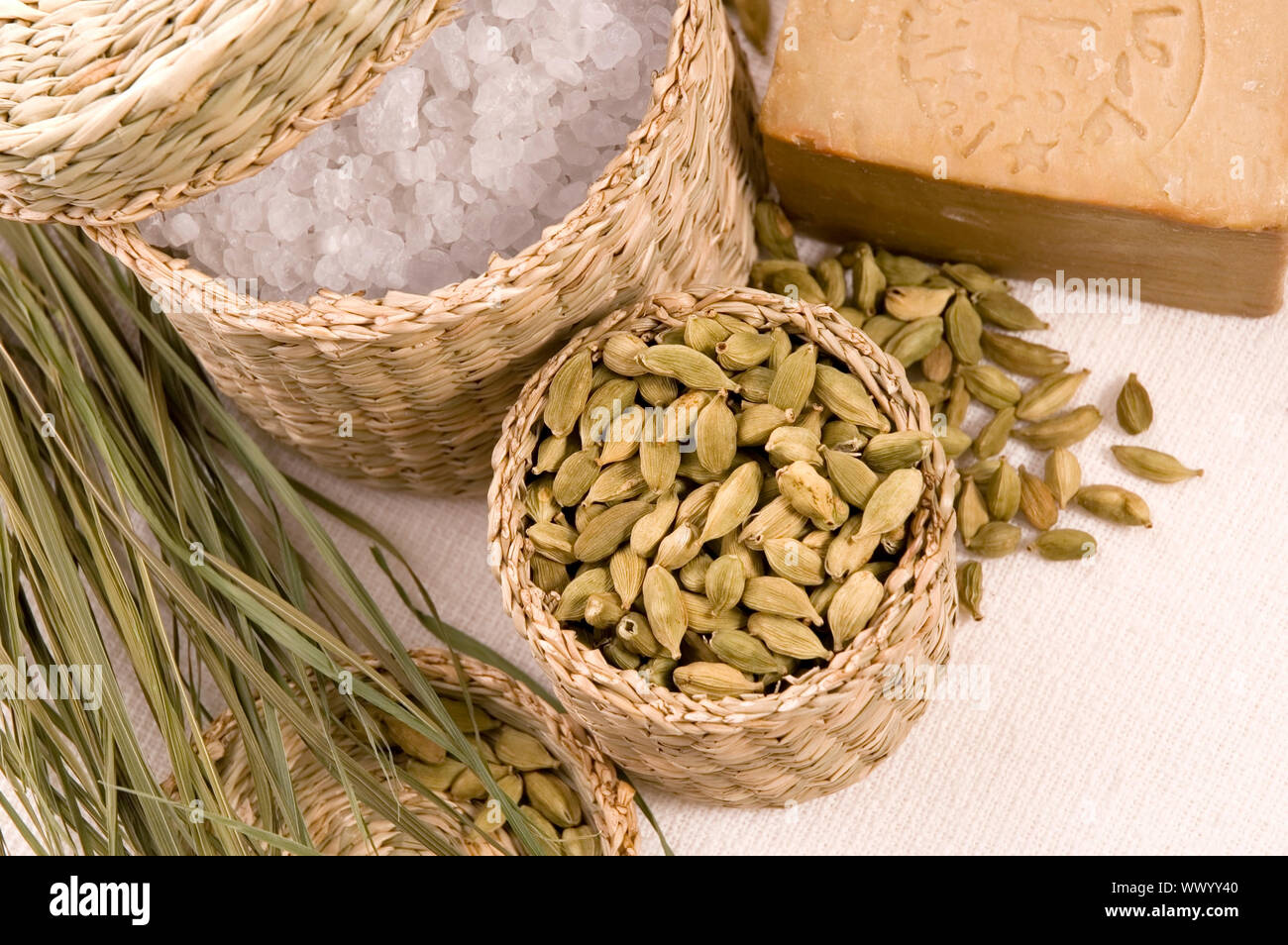 aroma bath. natural spa Stock Photo Alamy