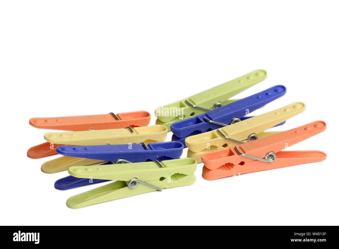 Blue Color Clips Blue laundry clips hi-res stock photography and images - Alamy