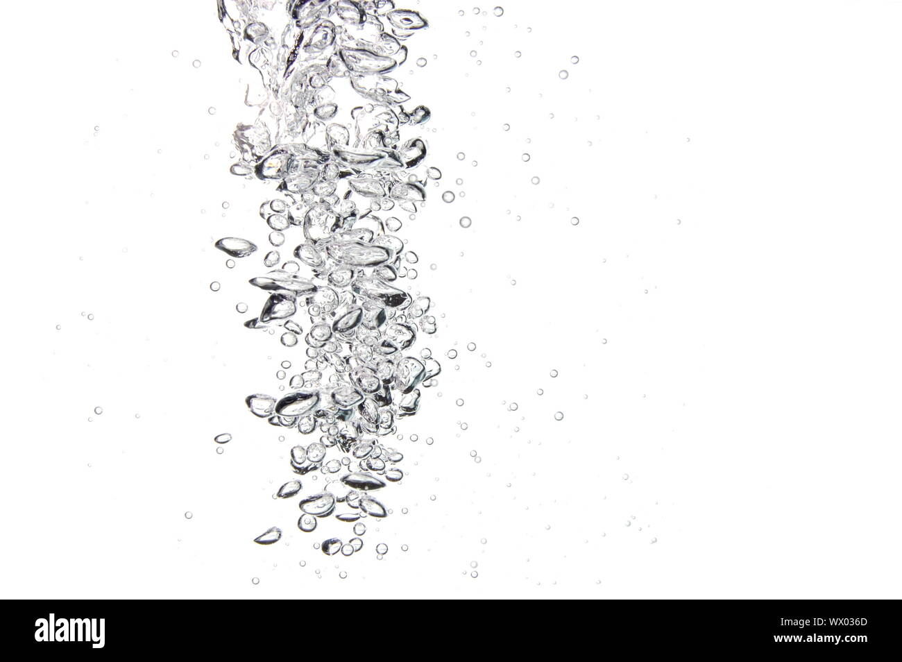 cool water background with bubbles and space for a text message Stock