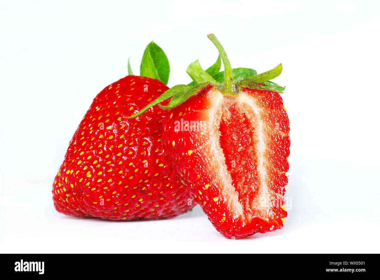 Fresh strawberries isolated on white background Stock Photo - Alamy