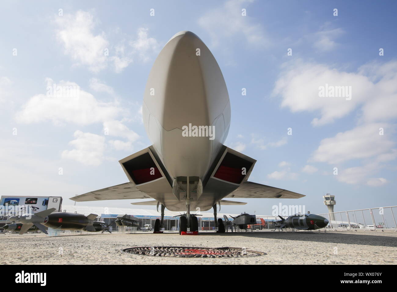 Istanbul, Turkey. 16th Sep, 2019. A fifth-generation TAI TF-X air  superiority fighter of the Turkish Air Force at Ataturk Airport ahead of  the Teknofest Istanbul 2019 Aerospace and Technology Festival. Credit: ITAR- TASS