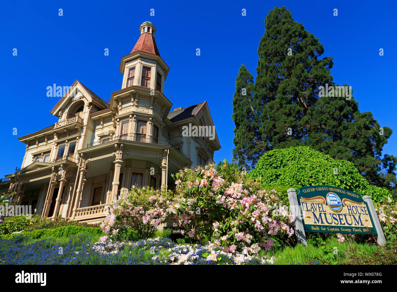 Flavel House Museum, Astoria, Oregon, United States of America, North America Stock Photo