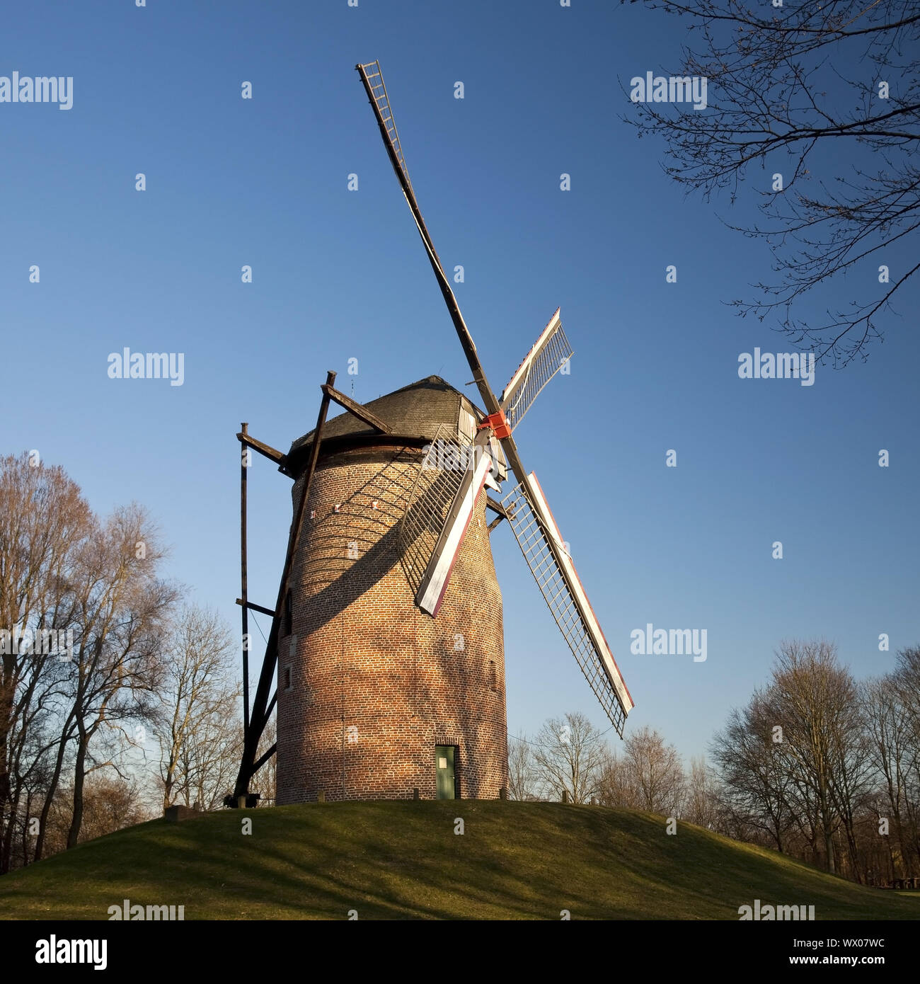 mill Geis, Krefeld, Lower Rhine, North Rhine-Westphalia, Germany, Europe Stock Photo