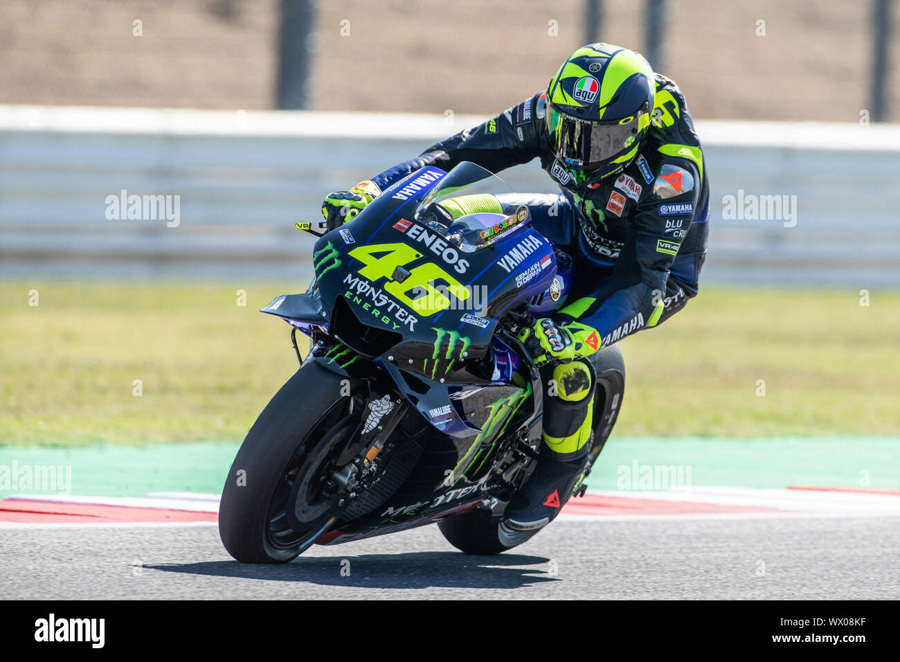 VALENTINO ROSSI, ITALIAN MOTOGP RIDER NUMBER 46 FOR YAMAHA MONSTER TEAM  during Friday Free Practice (fp1-fp2) Of The Motogp Of San Marino And  Riviera Stock Photo - Alamy