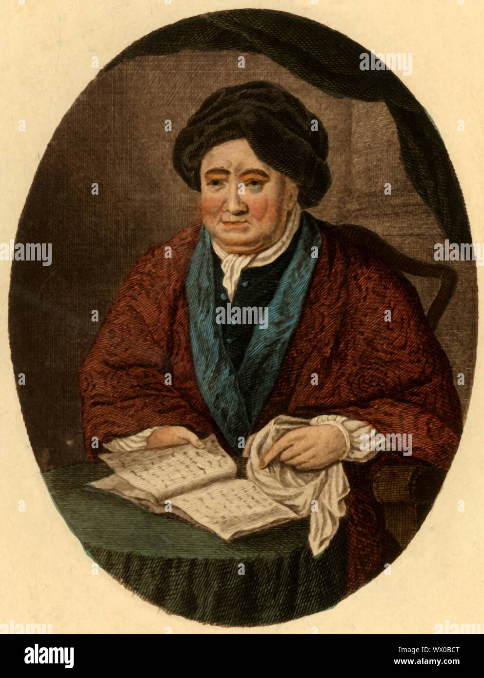 William Gostling, 1777, (1801). Portrait of English clergyman and antiquary William Gostling (1696-1777) at the age of 81, just before his death. [Andrew Moltino, London, 1801] Stock Photo