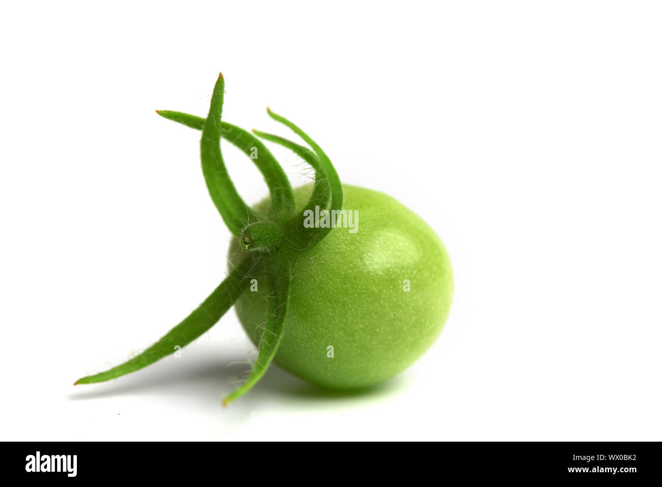 green tomato isolated on white Stock Photo - Alamy