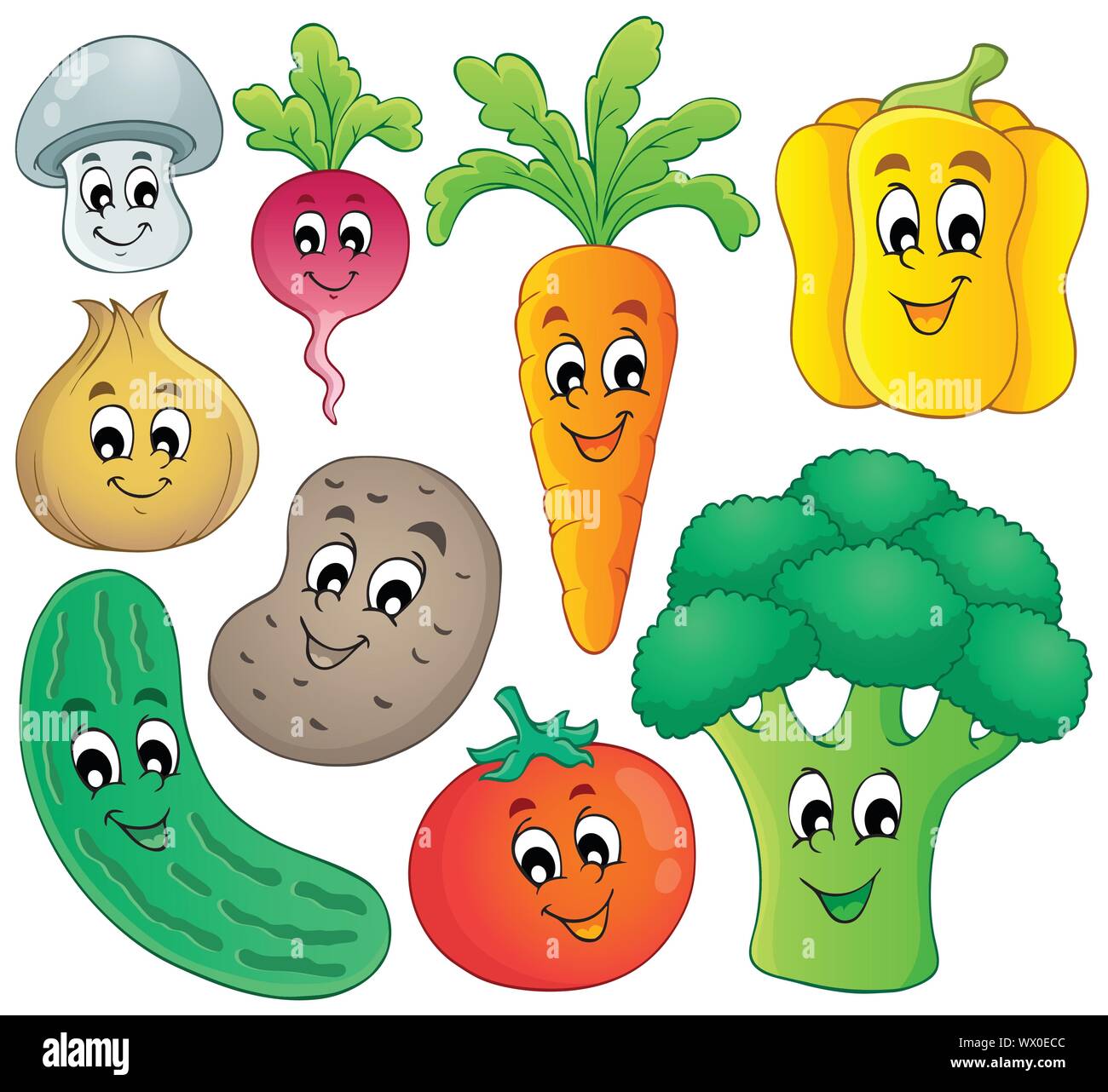 Vegetable theme collection 4 Stock Vector