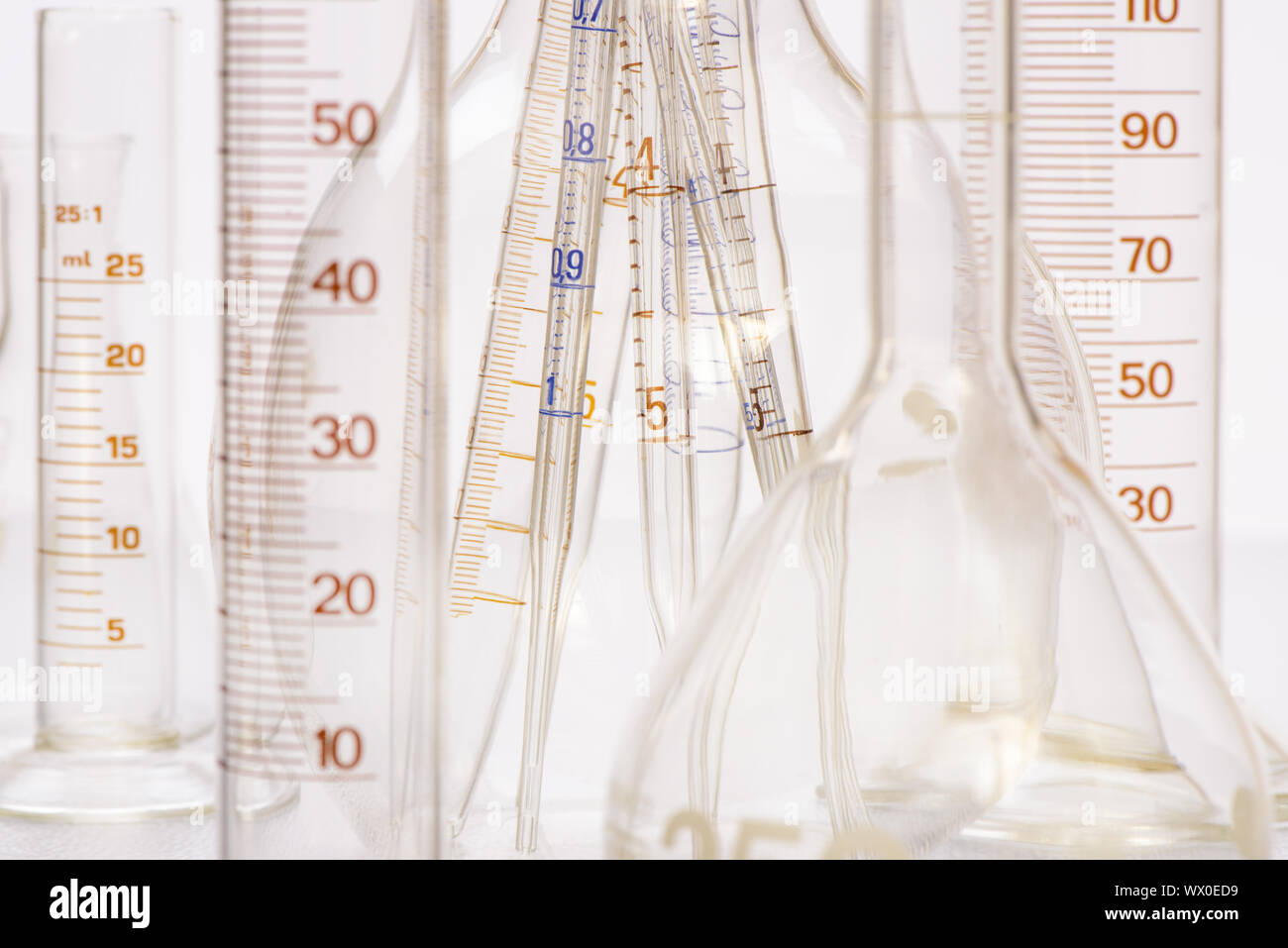 Laboratory experiment with chemistry and biology Stock Photo