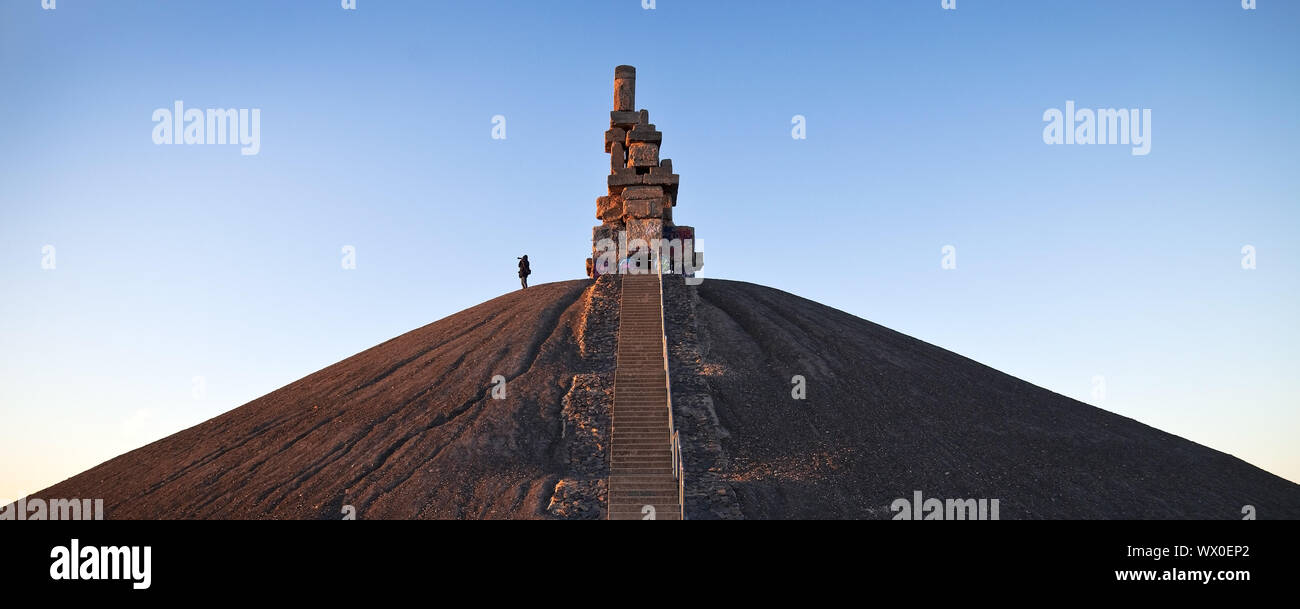 stockpile Rheinelbe with Himmelstreppe, sky stairs, Gelsenkirchen, Ruhr Area, Germany, Europe Stock Photo