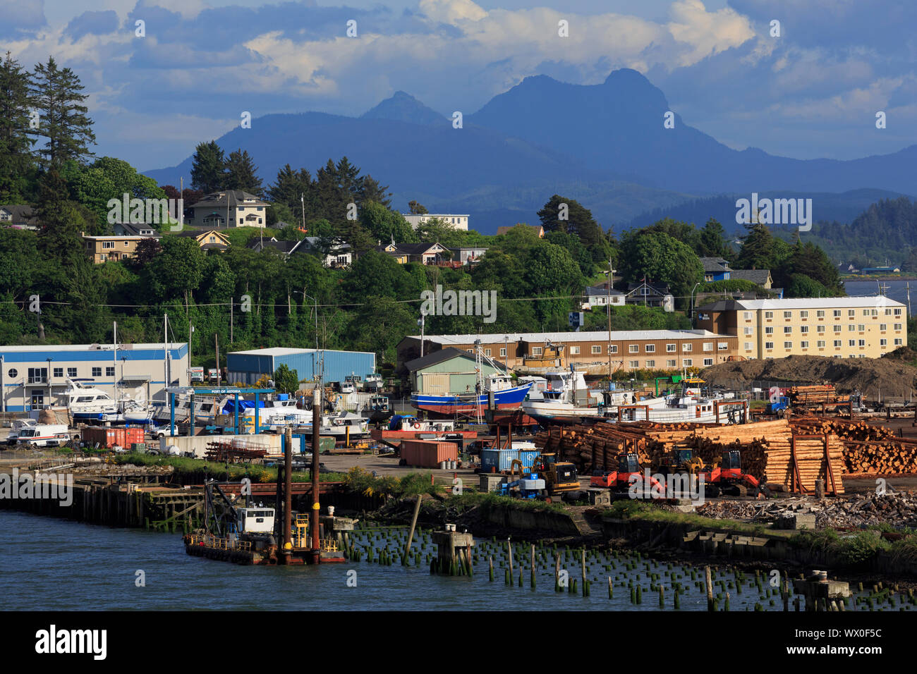 Pier 3, Port of Astoria, Oregon, United States of America, North America Stock Photo