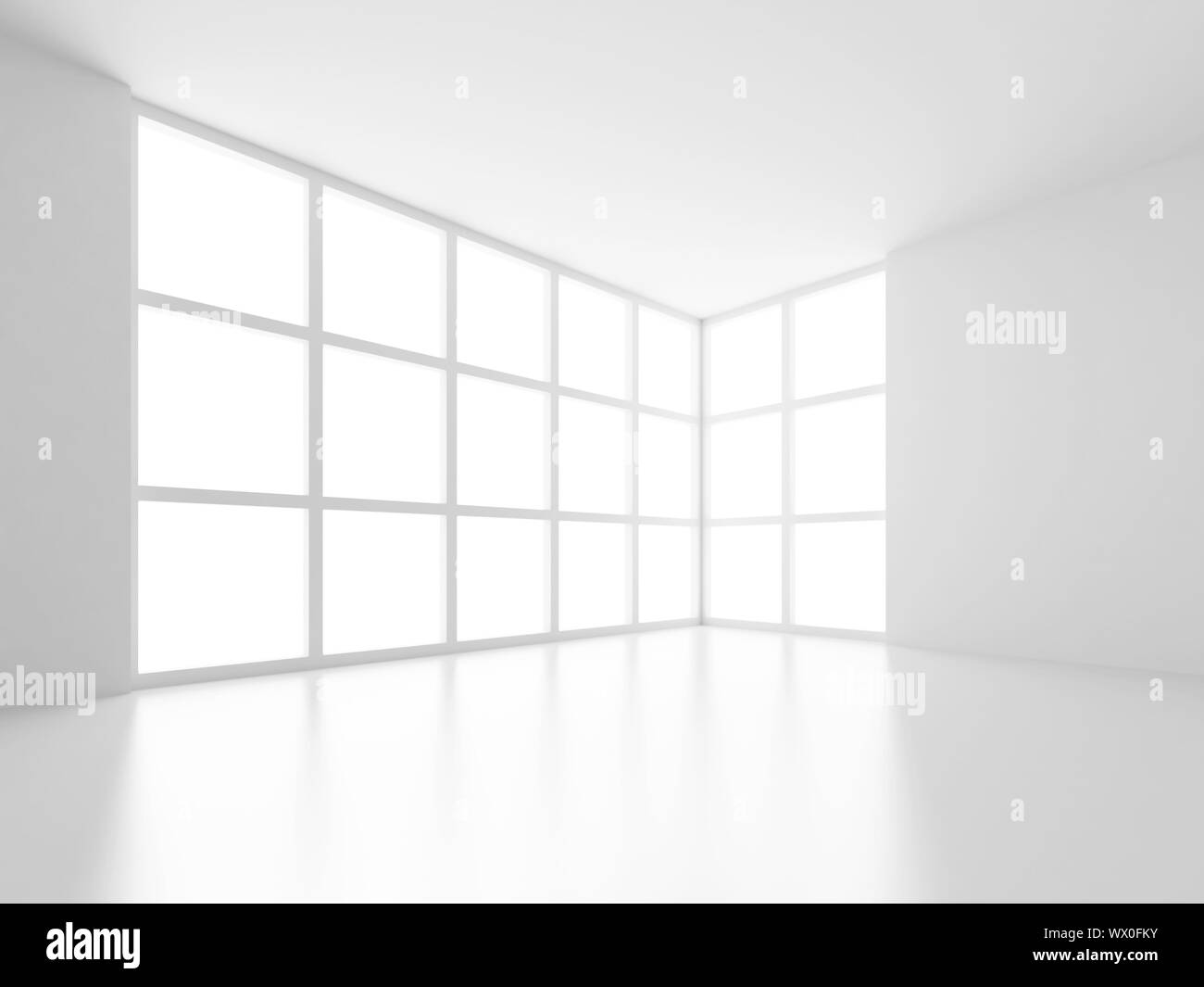 3d Illustration of White Abstract Interior Background Stock Photo - Alamy