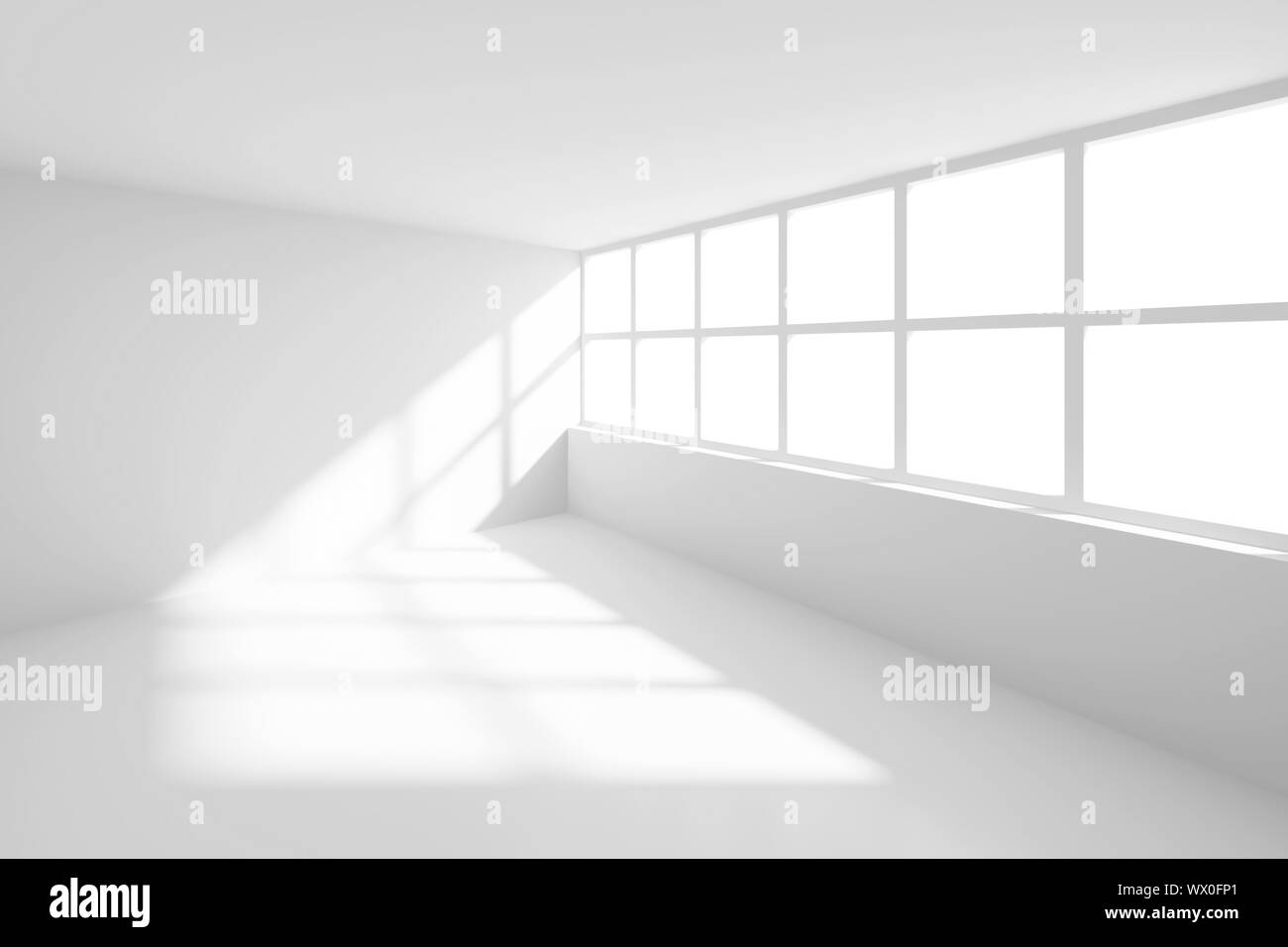 3d Illustration of White Abstract Interior Background Stock Photo - Alamy