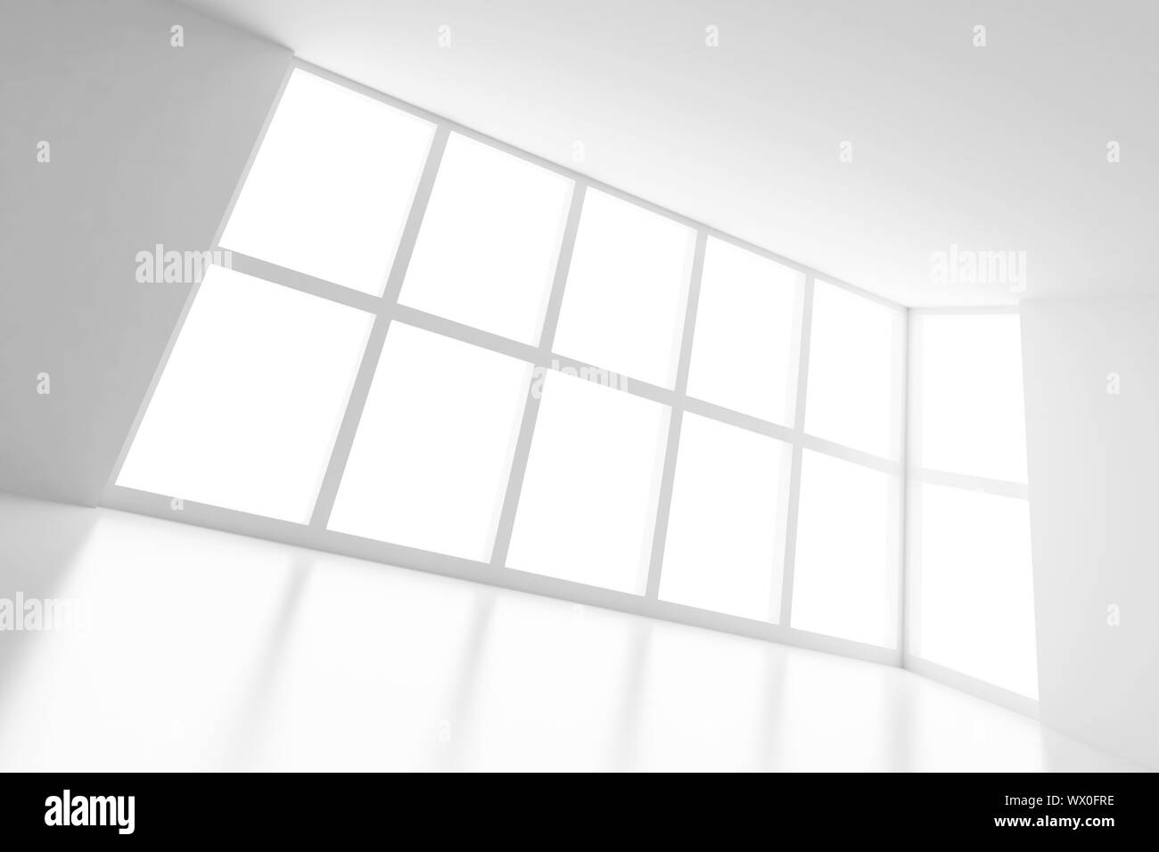 3d Illustration of White Abstract Interior Background Stock Photo - Alamy
