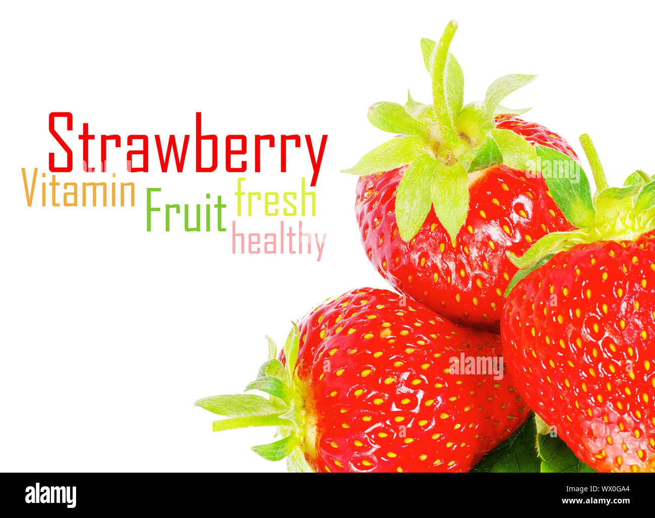 The fresh strawberry isolated on white background Stock Photo - Alamy