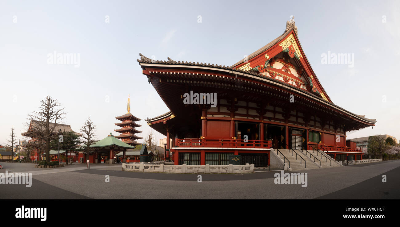 Senso-ji temple, an ancient Buddhist temple in the Asakusa district of Tokyo, Japan, Asia Stock Photo