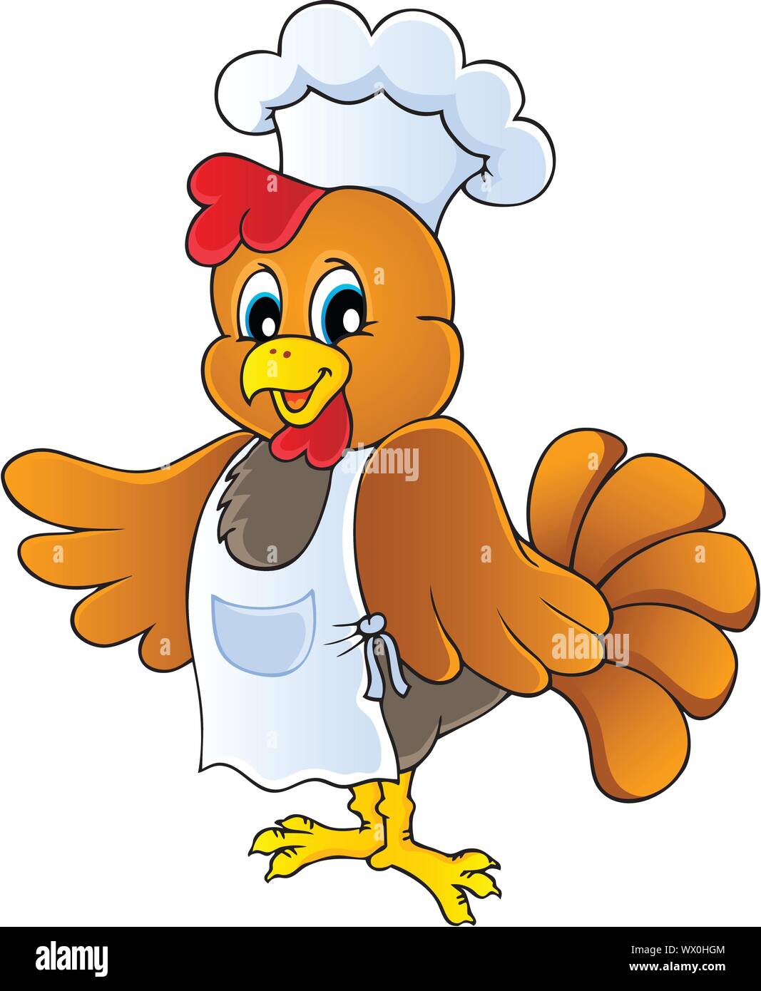 Cartoon chicken chef Stock Vector Image & Art - Alamy