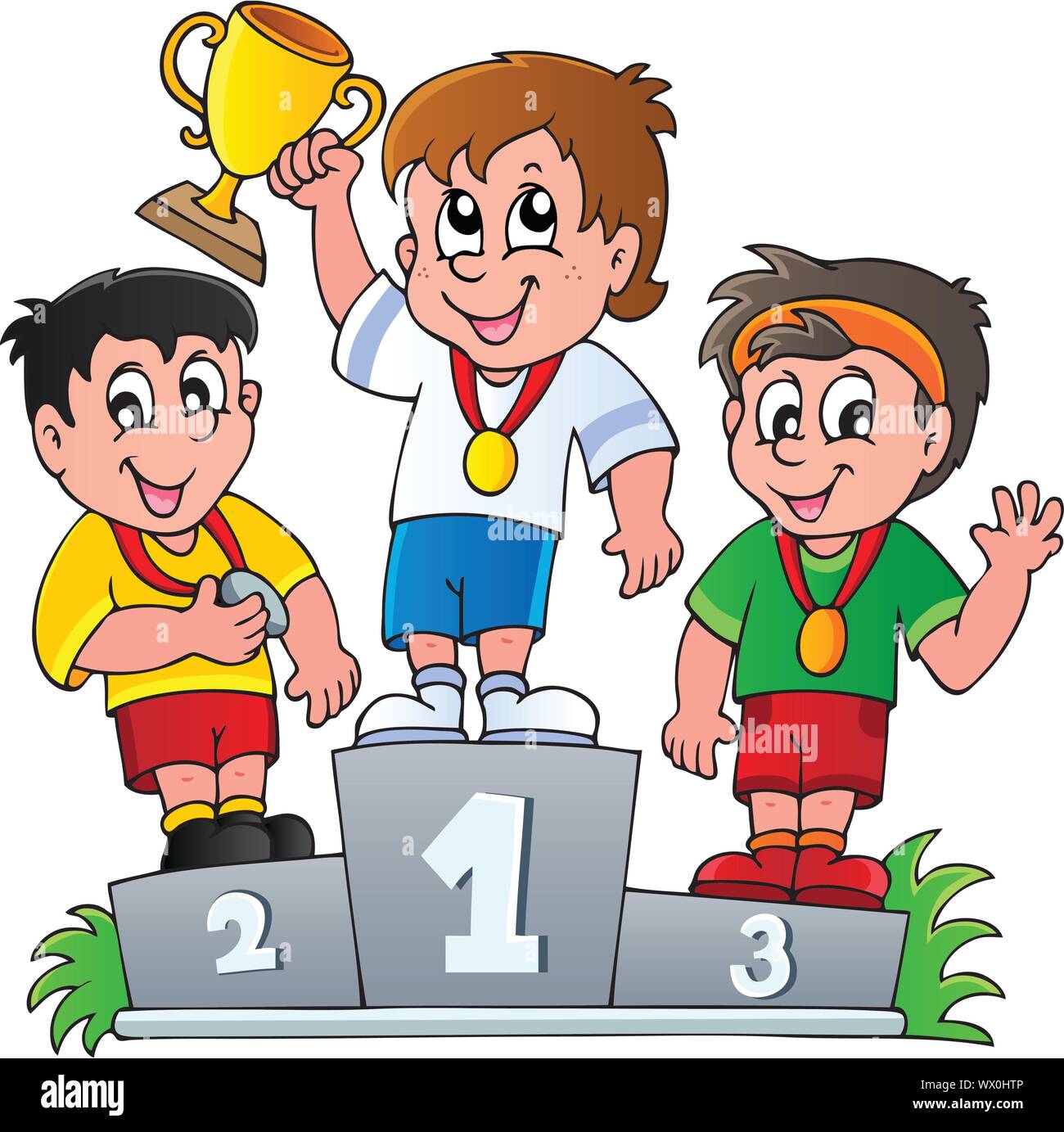 Cartoon winners podium Stock Vector Image & Art - Alamy