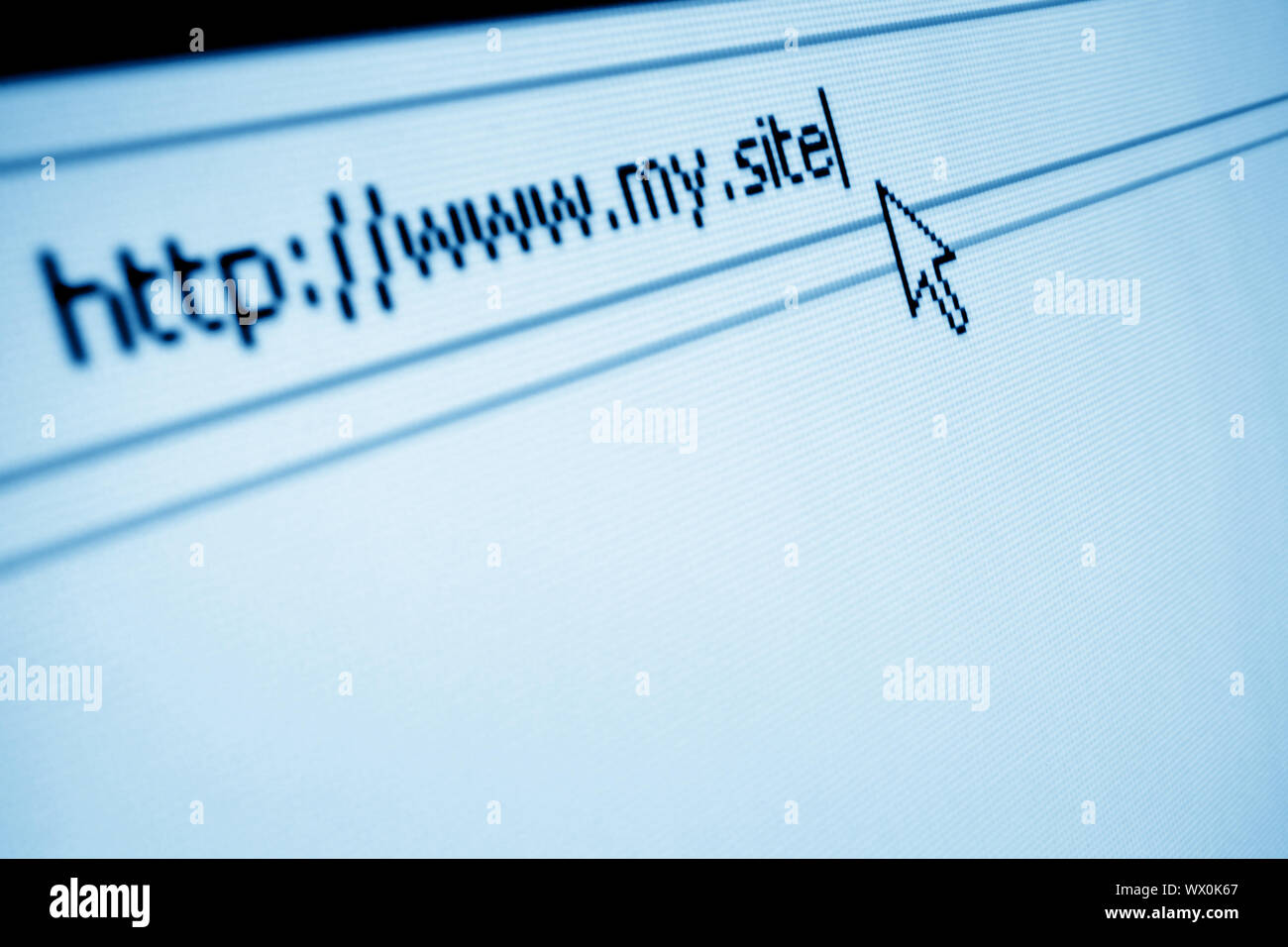 go to www macro network background Stock Photo