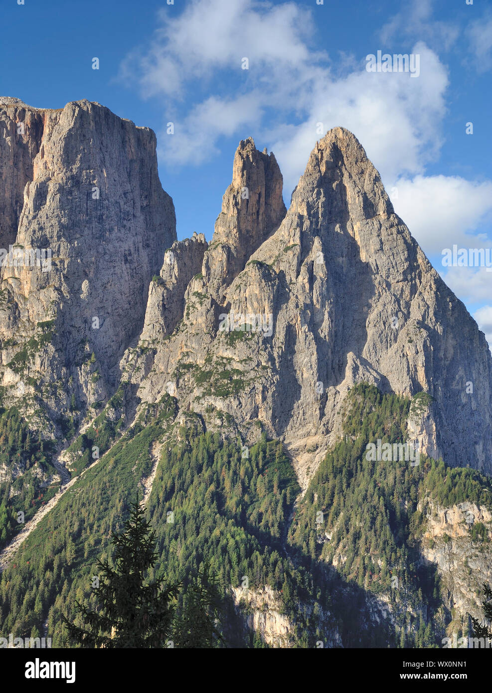 Schlern Mountain,Landmark of South Tirol,Italy Stock Photo