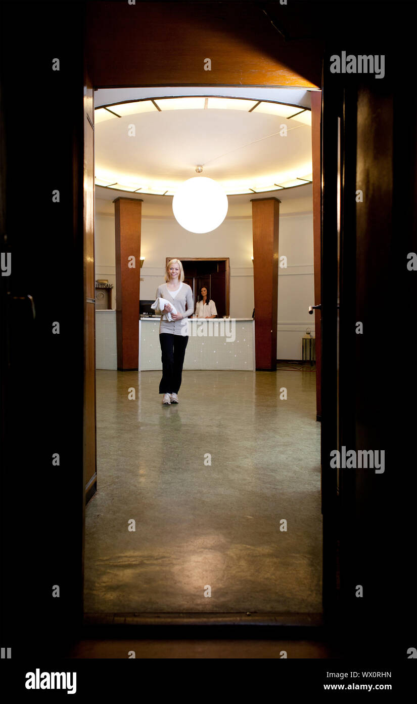 Old 20's Style Spa Interior Stock Photo