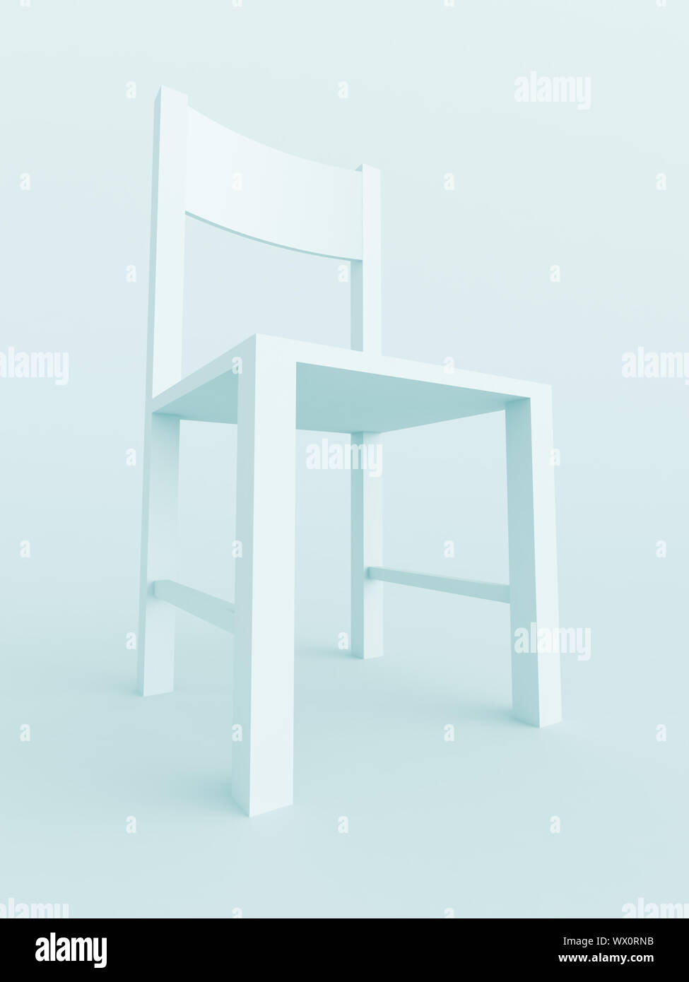3d Illustration of Abstract Chair on White Background Stock Photo - Alamy
