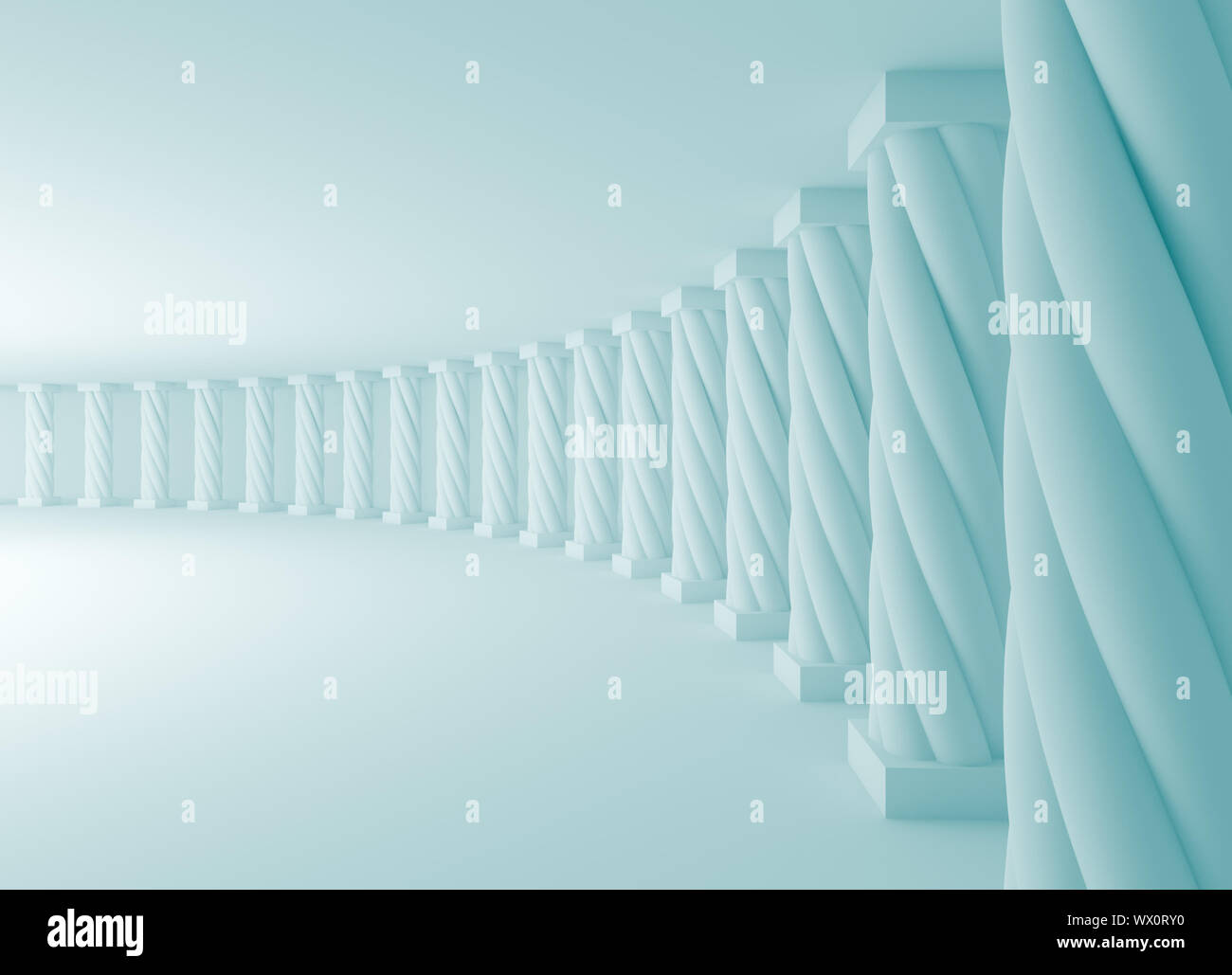 3d Illustration of Blue Abstract Architecture Background Stock Photo ...